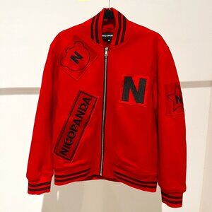 No:	049	NICO PANDA	Red wool varsity jacket